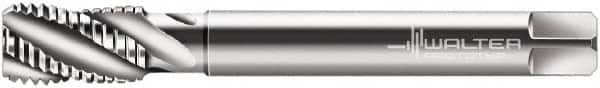 Walter-Prototyp - 1/4-19" BSPP, 5 Flutes, Bottoming Chamfer, Bright Finish, Cobalt British Standard Pipe Tap - 0.4331" Shank Diam, 0.3543" Square Size, Series 245606 - Exact Tooling