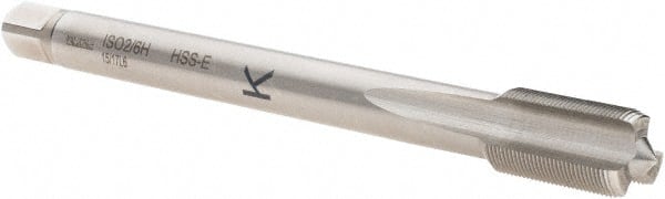 Walter-Prototyp - M9x0.50 Metric Fine 6H 3 Flute Bright Finish Cobalt Straight Flute Machine Tap - Modified Bottoming, Right Hand Thread, 90mm OAL, 15mm Thread Length, Oversize - Exact Tooling