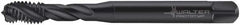 Walter-Prototyp - M10x1.50 Metric 3 Flute 6H Modified Bottoming Spiral Flute Tap - Cobalt, Oxide Finish, 100mm OAL, Right Hand Flute, Right Hand Thread, Series 7051773 - Exact Tooling