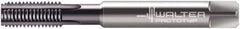 Walter-Prototyp - M5x0.80 Metric 6HX 4 Flute Multilayer TiAlN Finish Solid Carbide Straight Flute Machine Tap - Modified Bottoming, Right Hand Thread, 70mm OAL, 16mm Thread Length, Oversize, Through Coolant - Exact Tooling