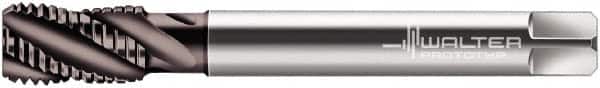 Walter-Prototyp - 3/8-19" BSPP, 5 Flutes, Bottoming Chamfer, Hardlube Coated, Cobalt British Standard Pipe Tap - 0.4724" Shank Diam, 0.3543" Square Size, Series 2456062 - Exact Tooling