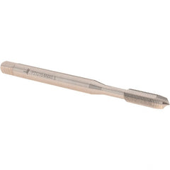 Walter-Prototyp - M4x0.50 Metric Fine, 2 Flute, Bright Finish, Cobalt Spiral Point Tap - Plug Chamfer, Right Hand Thread, 63mm OAL, 12mm Thread Length, 4.5mm Shank Diam, 6H Class of Fit, Series P21210 - Exact Tooling