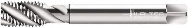 Walter-Prototyp - 3/8-24 UNF, 3 Flute, 45° Helix, Modified Bottoming Chamfer, Bright Finish, Cobalt Spiral Flute STI Tap - Right Hand Flute, 3.5433" OAL, 0.315" Shank Diam, 0.5906" Thread Length, 3B Class of Fit, Series P235599 - Exact Tooling