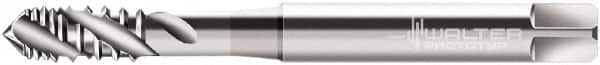 Walter-Prototyp - M6x1.00 Metric 3 Flute 6H Modified Bottoming Spiral Flute Tap - Cobalt, Bright Finish, 80mm OAL, Right Hand Flute, Right Hand Thread, Series P40519 - Exact Tooling
