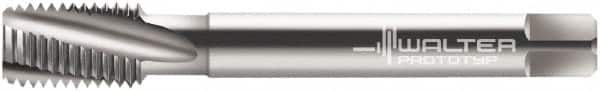 Walter-Prototyp - M10x1.25 Metric Fine 3 Flute 6H Modified Bottoming Spiral Flute Tap - Cobalt, Bright Finish, 100mm OAL, Right Hand Flute, Right Hand Thread, Series 21460 - Exact Tooling