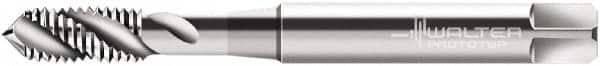 Walter-Prototyp - M6x0.75 Metric Fine 3 Flute 6H Modified Bottoming Spiral Flute Tap - Cobalt, Bright Finish, 80mm OAL, Right Hand Flute, Right Hand Thread, Series P21519 - Exact Tooling
