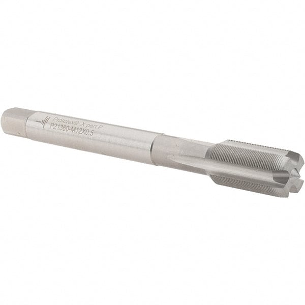 Walter-Prototyp - M12x0.50 Metric Fine, 4 Flute, Bright Finish, Cobalt Spiral Point Tap - Plug Chamfer, Right Hand Thread, 100mm OAL, 21mm Thread Length, 9mm Shank Diam, 6H Class of Fit, Series P21360 - Exact Tooling