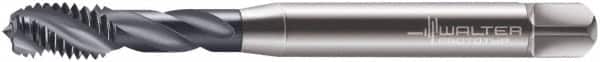 Walter-Prototyp - M5x0.80 Metric 3 Flute 6H Modified Bottoming Spiral Flute Tap - Cobalt, TiCN Finish, 70mm OAL, Right Hand Flute, Right Hand Thread, Series 7051776 - Exact Tooling