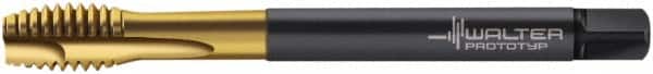 Walter-Prototyp - 5/8-11 UNC, 4 Flute, TiN Finish, Cobalt Spiral Point Tap - Plug Chamfer, Right Hand Thread, 110.01mm OAL, 23.09mm Thread Length, 12.19mm Shank Diam, 2B Class of Fit, Series AS2226005 - Exact Tooling
