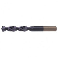 #20 RHS / RHC HSS-CO 8% (M42) 135 Degree Split Point Q-Cobalt Wide Land Parabolic Drill - TiAlN - Exact Tooling