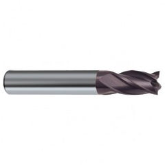 3mm Dia. x 50mm Overall Length 4-Flute Square End Solid Carbide SE End Mill-Round Shank-Center Cut-Firex - Exact Tooling