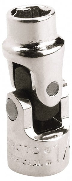 Proto - 5/16", 1/4" Drive, Standard Hand Socket - 6 Points, 1-13/32" OAL, Alloy Steel, Chrome Finish - Exact Tooling