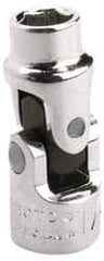 Proto - 1/4", 1/4" Drive, Standard Hand Socket - 6 Points, 1-25/64" OAL, Alloy Steel, Chrome Finish - Exact Tooling