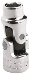 Proto - 7/16", 1/4" Drive, Standard Hand Socket - 6 Points, 1-1/2" OAL, Alloy Steel, Chrome Finish - Exact Tooling