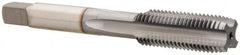 OSG - 7/16-20 UNF 4 Flute TiCN Finish High Speed Steel Straight Flute Standard Hand Tap - Plug, Right Hand Thread, 3-5/32" OAL, 1-7/16" Thread Length, H3 Limit, Oversize - Exact Tooling