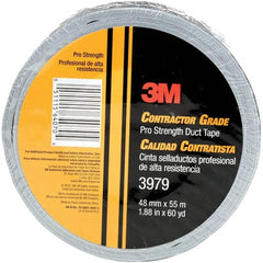 3M - 60 Yds Silver Duct Tape - 8 mil, Rubber Adhesive - Exact Tooling