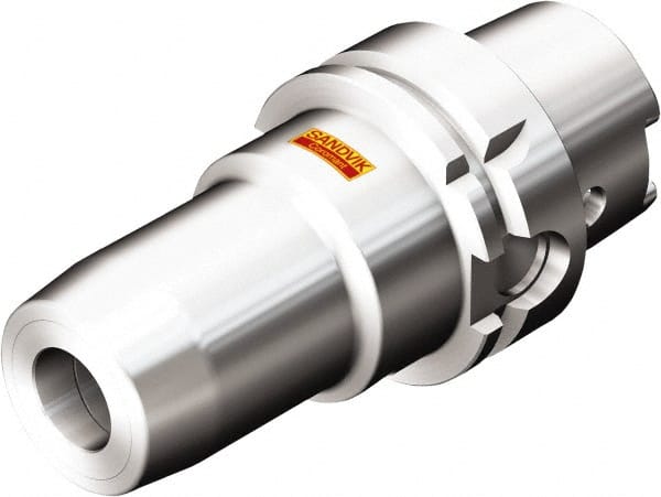 Sandvik Coromant - HSK63A HSK63 Taper Shank, 20mm Hole Diam, Hydraulic Tool Holder/Chuck - 38mm Nose Diam, 100mm Projection, 36mm Clamp Depth, 20,000 RPM, Through Coolant - Exact Tooling