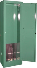 Securall Cabinets - 1 Door, Green Steel Standard Safety Cabinet for Flammable and Combustible Liquids - 44" High x 14" Wide x 9" Deep, Manual Closing Door, 3 Point Key Lock, D, E Cylinder Capacity - Exact Tooling