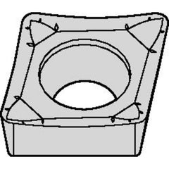 CCGT 120402 Single-sided|T HWK15, 0.008″ Corner Radius, 3/16″ Thick, 1/2″ Inscribed Circle, Uncoated, Turning Indexable Insert - Exact Tooling