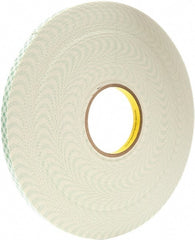 3M - 3/4" x 5 Yd Acrylic Adhesive Double Sided Tape - 0.06" Thick, Urethane Foam Liner, Series 4026W - Exact Tooling