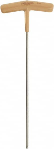 Paramount - 4mm Hex, T-Handle Cushion Grip, Ball End Hex Key - 8-45/64" OAL, Protanium High Torque Steel, Metric System of Measurement - Exact Tooling