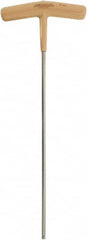 Paramount - 4mm Hex, T-Handle Cushion Grip, Ball End Hex Key - 8-45/64" OAL, Protanium High Torque Steel, Metric System of Measurement - Exact Tooling