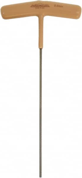 Paramount - 2.5mm Hex, T-Handle Cushion Grip, Hex Key - 6-51/64" OAL, Protanium High Torque Steel, Metric System of Measurement - Exact Tooling