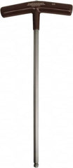 Paramount - 3/8" Hex, T-Handle Cushion Grip, Ball End Hex Key - 11-51/64" OAL, Protanium High Torque Steel, Inch System of Measurement - Exact Tooling