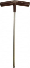 Paramount - 5/16" Hex, T-Handle Cushion Grip, Ball End Hex Key - 11-13/32" OAL, Protanium High Torque Steel, Inch System of Measurement - Exact Tooling