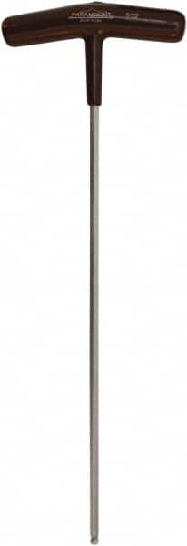 Paramount - 5/32" Hex, T-Handle Cushion Grip, Ball End Hex Key - 9-7/64" OAL, Protanium High Torque Steel, Inch System of Measurement - Exact Tooling