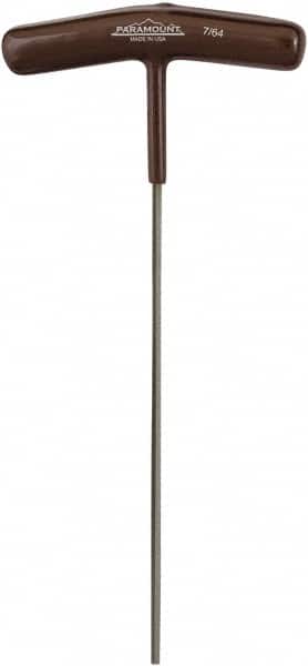 Paramount - 7/64" Hex, T-Handle Cushion Grip, Hex Key - 6-51/64" OAL, Protanium High Torque Steel, Inch System of Measurement - Exact Tooling