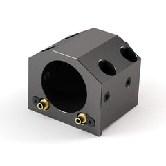 Global CNC Industries - Turret & VDI Tool Holders; Type: Okuma ID Block ; Clamping System: 80mm X 45mm ; Tool Axis: ID ; Through Coolant: No ; Additional Information: 4 Mounting Holes - Exact Tooling