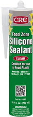 CRC - 10.1 oz Cartridge Clear Hydroxy-Terminated Polydimethylsiloxane/Silica Food Grade Silicone Sealant - -70 to 400°F Operating Temp, 60 min Tack Free Dry Time, 24 hr Full Cure Time - Exact Tooling