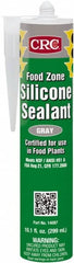 CRC - 10.1 oz Cartridge Gray Hydroxy-Terminated Polydimethylsiloxane/Silica Food Grade Silicone Sealant - -70 to 400°F Operating Temp, 60 min Tack Free Dry Time, 24 hr Full Cure Time - Exact Tooling