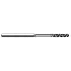‎1/64″ Dia. × 1/8″ Shank × 5/64″ DOC × 2-1/2″ OAL, CVD Diamond, 4 Flute, Ballnose End Mill - Exact Tooling