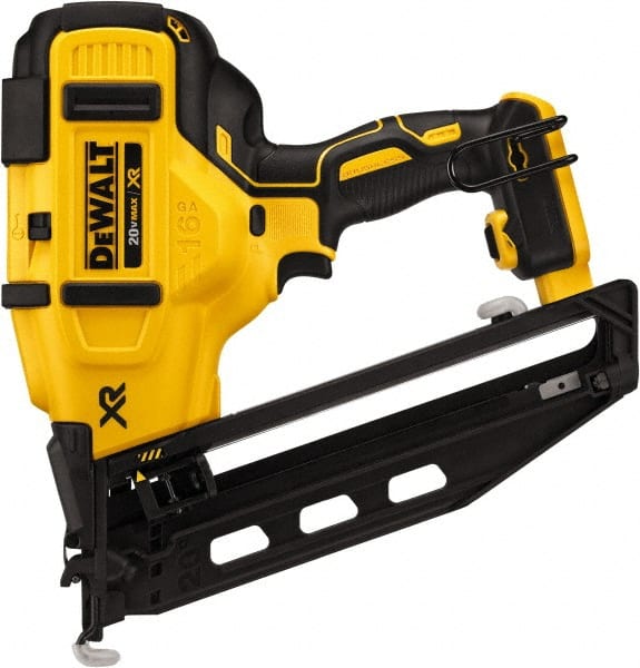DeWALT - Cordless Cordless Brushless Finish Nailer - 16 Gauge Nail Diam, 1-1/4 to 2-1/2" Long Nail, Lithium-Ion Batteries Not Included - Exact Tooling