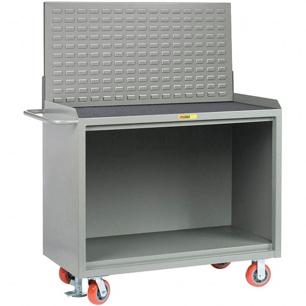 Little Giant - 3,600 Lb Capacity Mobile Service Bench - 53" Wide x 24" Deep x 43" High, Steel, Gray - Exact Tooling