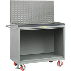 Little Giant - 3,600 Lb Capacity Mobile Service Bench - 53" Wide x 24" Deep x 43" High, Steel, Gray - Exact Tooling