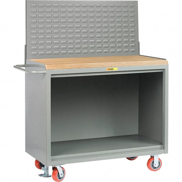 Little Giant - 3,600 Lb Capacity Mobile Service Bench - 53" Wide x 24" Deep x 43" High, Steel, Gray - Exact Tooling