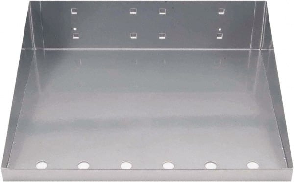Triton - 12" Long Silver Pegboard Shelf - For Use with Garment Hangers - Exact Tooling