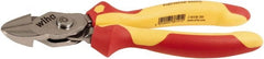 Wiha - 8" OAL, 0.138" Capacity, Cutting Pliers - Cushion Grip Handle - Exact Tooling
