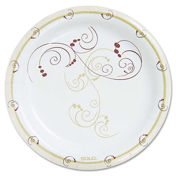 DART - Symphony Paper Dinnerware, Heavyweight Plate, 9", Tan, 125/Pack - Exact Tooling