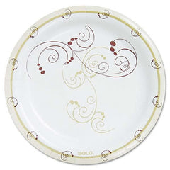 DART - Symphony Paper Dinnerware, Heavyweight Plate, 9", Tan, 125/Pack - Exact Tooling