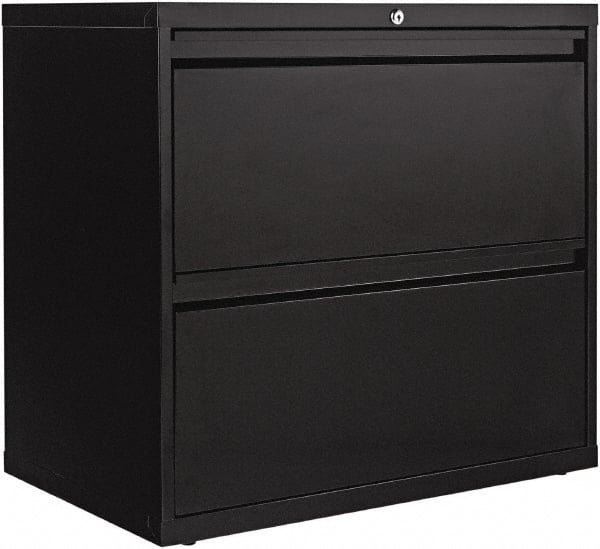ALERA - 30" Wide x 28.38" High x 19-1/4" Deep, 2 Drawer Lateral File - Steel, Black - Exact Tooling
