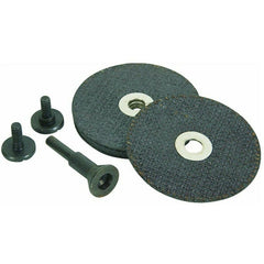 Vortec 6-Piece Cut-Off Wheel Kit, Mandrel and 5 ea. 3″ × 1/16″ × 3/8″ Wheels - Exact Tooling