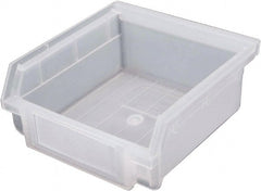 Triton - 6 Lb. Load Capacity, 4-3/8" Deep, Translucent Polyethylene Hopper Shelf Bin - 2" High x 4-3/16" Wide x 4-3/8" Long - Exact Tooling