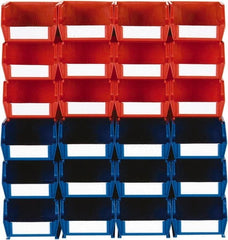 Triton - 70 Lb. Load Capacity, 7-3/8" Deep, Multi-Colored Polypropylene Bin System - 3" High x 4-1/8" Wide x 7-3/8" Long - Exact Tooling