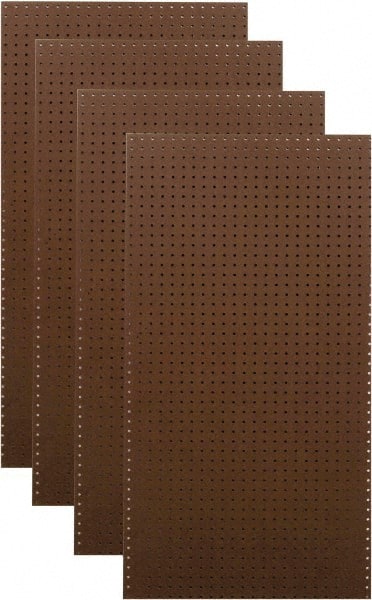 Triton - 24" Wide x 48" High Peg Board Storage Board - 4 Panels, Hardboard, Brown - Exact Tooling