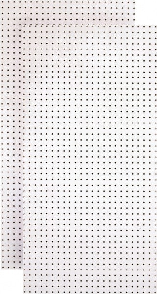 Triton - 24" Wide x 48" High Peg Board Storage Board - 2 Panels, Hardboard, White - Exact Tooling
