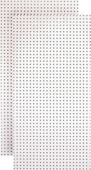 Triton - 24" Wide x 48" High Peg Board Storage Board - 2 Panels, Hardboard, White - Exact Tooling